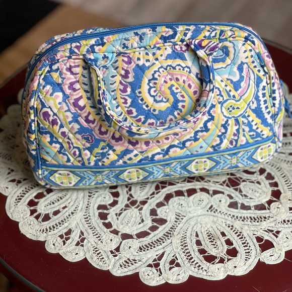 Vera Bradley Small BowlerStyle Satchel in Capri Blue - Picture 3 of 8